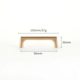 WV Cupboard Handles Kitchen Cabinet Storage Brass Gold Cabinet Door Handles Drawer Knobs Pulls Kitchen Furniture Handle Hardware