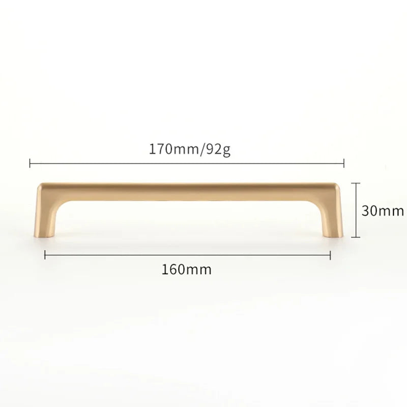 WV Cupboard Handles Kitchen Cabinet Storage Brass Gold Cabinet Door Handles Drawer Knobs Pulls Kitchen Furniture Handle Hardware