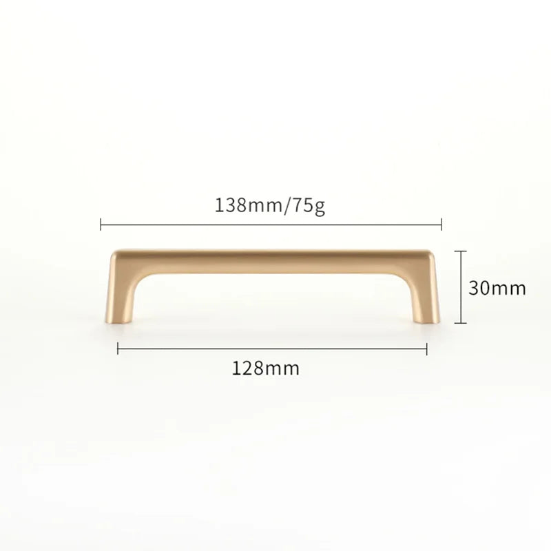 WV Cupboard Handles Kitchen Cabinet Storage Brass Gold Cabinet Door Handles Drawer Knobs Pulls Kitchen Furniture Handle Hardware
