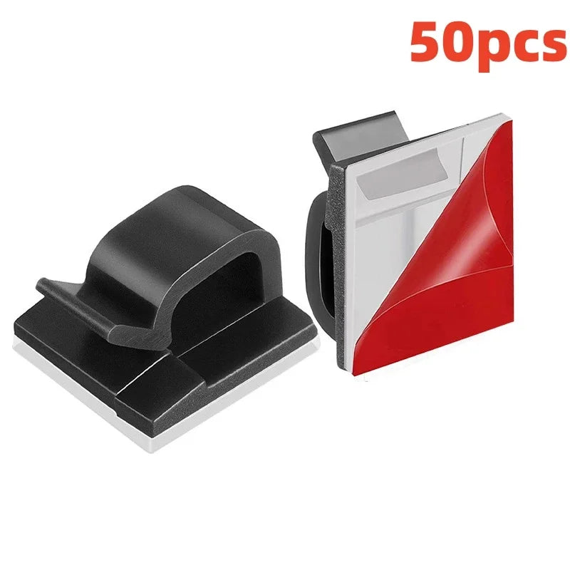 10/50PCS Cable Management Clip Guiding Line Wire Arrangement Protector Fixations Cord Holder Clearance WINDER Clips Attache Home