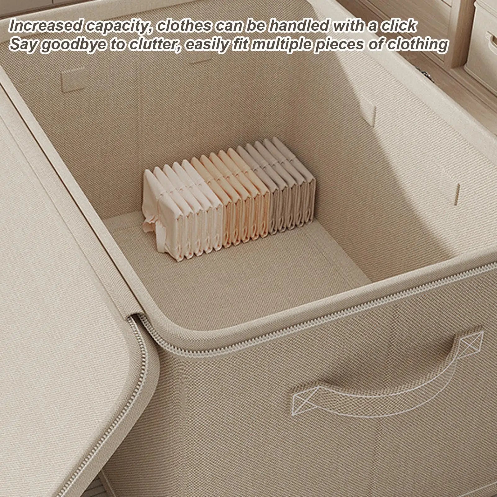 Lockable Storage Box Jeans Clothes Organizer Pants Sweater Storage Cabinets Drawers Organizer Washable Shelf Baskets for Blanket