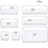 Drawer Organizers Clear Plastic Tub Containers for Bathroom Dressing Table Storage, Home Organization Makeup Kit
