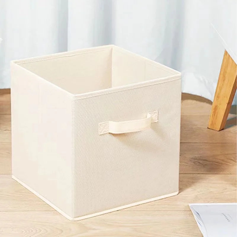 Cube Non Woven Fabric Storage Bin Collapsible Storage Box Home Supplies , Kid Toy Storage Organizer Cabinet drawer organization