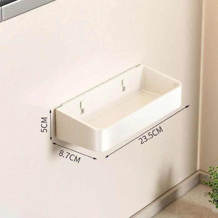 Grey Wall-Mounted Kitchen Spice Rack Kitchen Storage Rack Household Multifunctional Carbon Steel Storage Box Kitchen Accessories