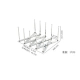 1pc Pot Lid Rack Pan Lid Organizer Retractable Foldable Stainless Steel Plate Holder Shelf Tableware Storage Kitchen Gadgets