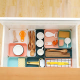 2547 Drawer separated storage box kitchen tableware small box rectangular plastic desktop cosmetics storage