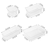 4PCS Desk Drawer Organizers Set Makeup Organizer Plastic Makeup Storage Clear Transparent Storage Box for Office Bathroom