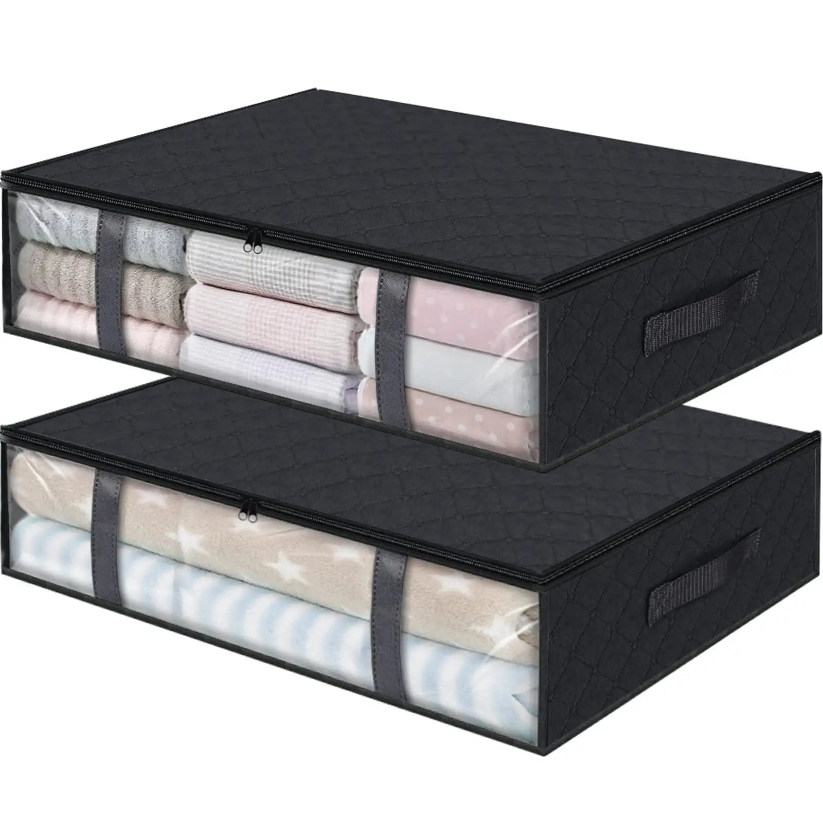 New Non-woven Underbed Quilt Storage Bag Organizer Wardrobe Clothes Dust Moisture-proof Finishing Bag Foldable Storage Box