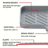 Silicone Faucet Pad Sink Tray Soap Sponge Storage Rack Soap Tray Kitchen Storage Rack Sponge Drainage Pad Soap Dispenser Kitchen