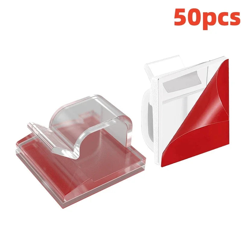 10/50PCS Cable Management Clip Guiding Line Wire Arrangement Protector Fixations Cord Holder Clearance WINDER Clips Attache Home