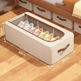 Under Bed Shoe Storage Organizer For Closet Shoes Container Boxes With Sturdy Handles And Clear Window,Foldable Shoe Rack Holder