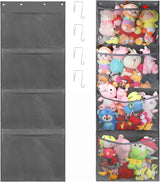 Over Door Hanging Storage Bag for Stuffed Animals & Baby Toys, Hammock Toy Organizer Net, Space-Saving Storage Solution