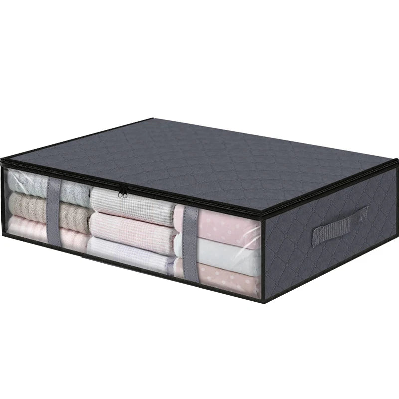New Non-woven Underbed Quilt Storage Bag Organizer Wardrobe Clothes Dust Moisture-proof Finishing Bag Foldable Storage Box