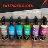 Metal Universal Detail Spray Bottle Holder | Wall-Mounted Black Iron Storage Rack with Multiple Compartments, Spray Bottles