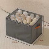 Shoes Storage Organizer Collapsible Fabric Bin Shoe Storage Bag Foldable Storage with Handles & Clear Cover for Entryway Bedroom