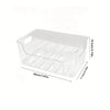 Large Capacity Spice Rack Transparent Divided Cosmetic Food Storage Box Countertop Spice Shelf Kitchen Pantry Cabinet Organizer