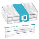 Pack Adjustable Drawer Organizers, Clear Expandable Dresser Organizers for Storing Clothes Kitchen Utensils