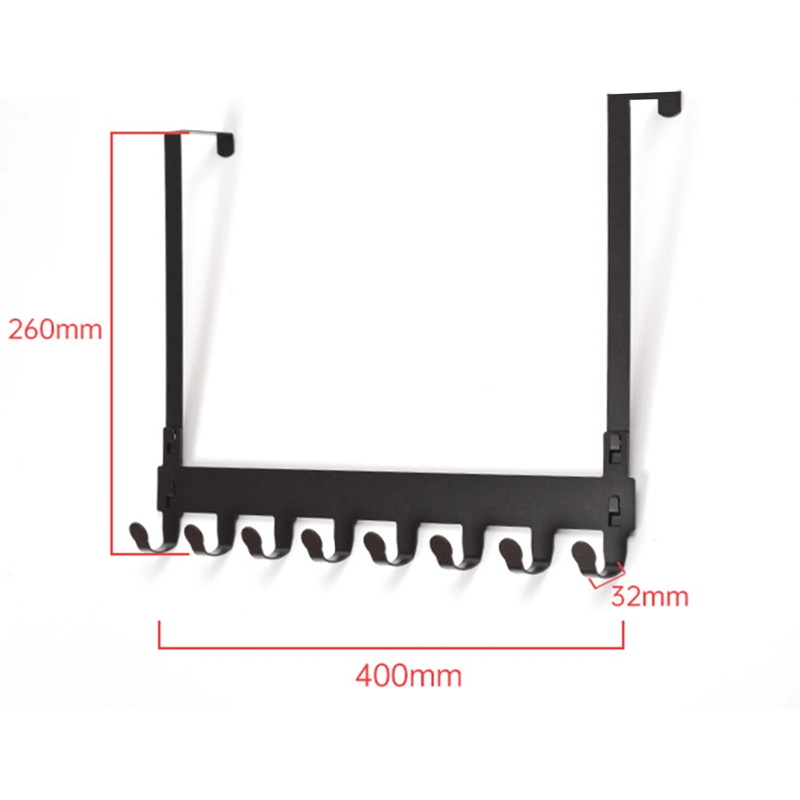 Punch-free Door Behind Wrought Iron Hook Clothes Coat Towel Rack Home Bathroom Finishing Rack Kitchen Accessories Rack
