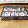 Under Bed Shoe Storage Organizer for Closet Fits Underbed Shoe Containers Boxes Organizador with Clear Cover
