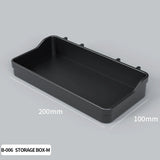 Desktop pegboard storage kit: Stand-up clip - on panels, perfect for home office and study storage.