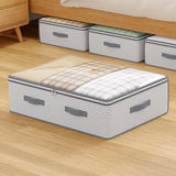 Large Storage Organizer Bag -Heavy-Duty Non-Woven Fabric with Clear Window, Multi-Layer Clothing Organizer for Closet, Under-Bed