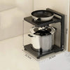 Kitchen Storage Rack Adjustable Plates and Pots Carbon Steel Storage Rack Free Layered Snap-on Floor Pot Rack Kitchen Storage