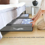1pc/2pcs/3pcs Dustproof Under Bed Storage Box with Reinforced Handles for Comforter BlanketPillow and Toys Bedroom Accessories