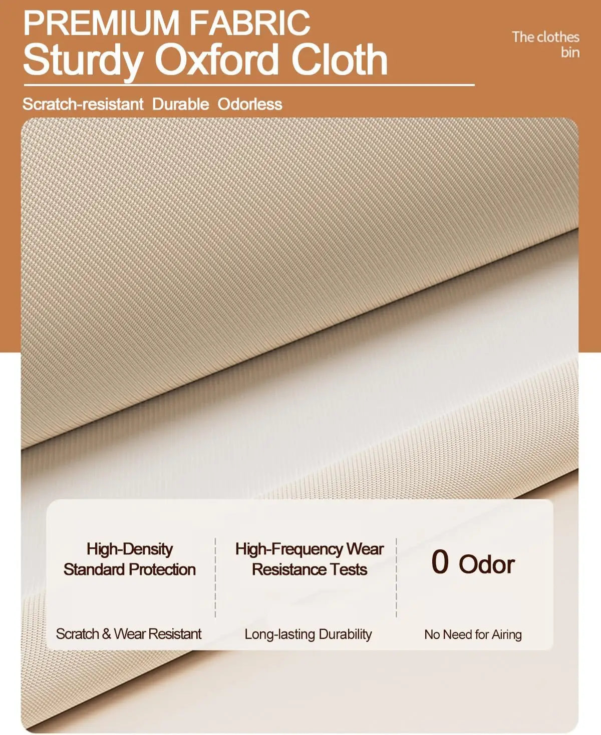 Foldable Clothes Storage Box with Transparent Window, Oxford Cloth, Household, Dustproof, 1Pc