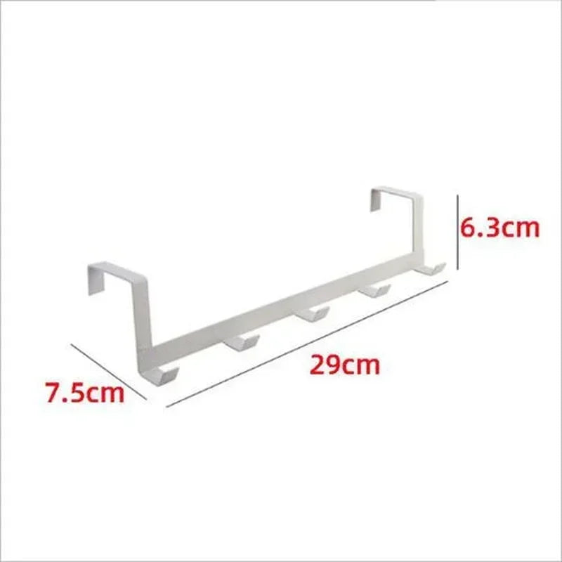 Household Convenience Storage Tools Hook Behind The Door Punch-free Wrought Iron Bag Hook Load-bearing Sundries Storage Rack