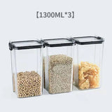 460-1800ml Sets Stackable Kitchen Sealed Jar Plastic Food Storage Box Multigrain Tank Bottle Dried Fruit Tea Storage Containers