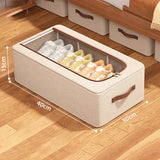 Under Bed Shoe Storage Organizer For Closet Shoes Container Boxes With Sturdy Handles And Clear Window,Foldable Shoe Rack Holder