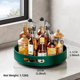 360° Rotating Kitchen Spice Rack Carbon Steel Lazy Susan Turntable Organizer for Pantry Cabinet Countertop