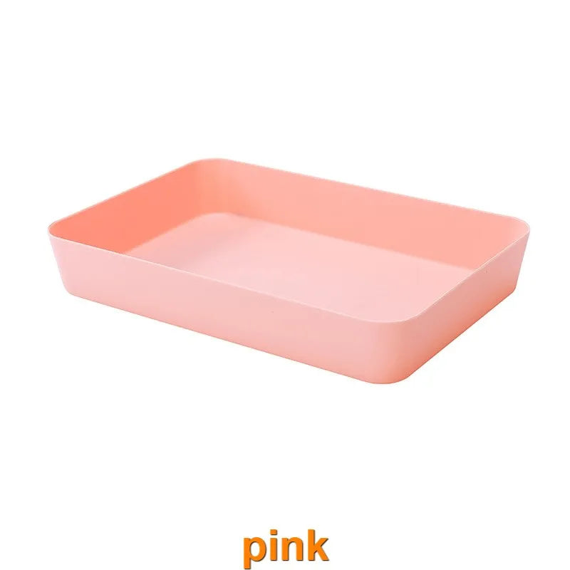 2547 Drawer separated storage box kitchen tableware small box rectangular plastic desktop cosmetics storage