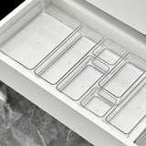 C Stackable Acrylic Drawer Organizer Adjustable Divider Trays For Cosmetics Modular Makeup Storage Box