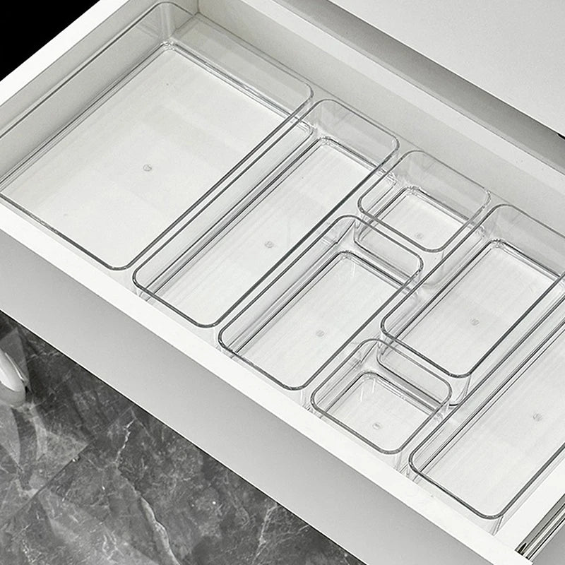 C Stackable Acrylic Drawer Organizer Adjustable Divider Trays For Cosmetics Modular Makeup Storage Box