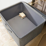 Foldable Storage Box with Cover,Clothes Storage Box with Zipper,Large Capacity Quilt Storage Box Wardrobe Underwear Organizer Bo