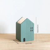 Cartoon House Wooden Pen Holder Pencil container Makeup Brush Stationery storage box Student/ Office Desktop Storage Organiser