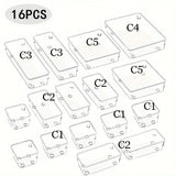 Drawer Organizers Clear Plastic Tub Containers for Bathroom Dressing Table Storage, Home Organization Makeup Kit