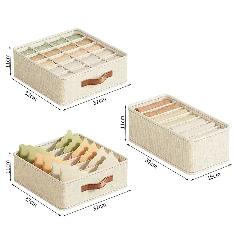 Underwear Sock Bra Storage Box Wardrobe Organizer Cabinet Drawer Dividers for Small Spaces Closet Storage Solution