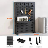 Desktop pegboard storage kit: Stand-up clip - on panels, perfect for home office and study storage.