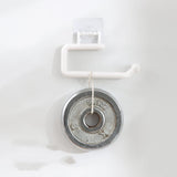 No-Drill Under Cabinet Paper Towel Holder with Towel Hook,Self-Adhesive Plastic Paper Roll Rack,Kitchen Tissue & Cloth Organizer