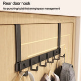 Hooks Over The Door 6 Hooks Clothes Coat Hat Towel Hanger Home Bathroom Organizer Rack Kitchen Accessories Holder