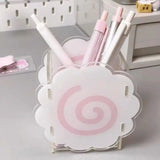 Acrylic Fish Cake Pen Holder Cute Dog Pen Holder Large-Capacity Desktop Stationery Pen Storage Box Home Office Supplies