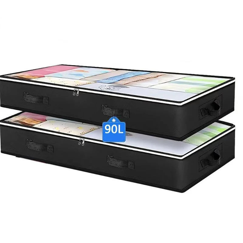New Non-woven Underbed Quilt Storage Bag Organizer Wardrobe Clothes Dust Moisture-proof Finishing Bag Foldable Storage Box