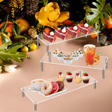 Acrylic Riser, Display Stand Clear Shelf for Cupcake Food Desserts Holder Cosmetic Products Decorator and Organizer