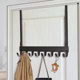 Punch-free Door Behind Wrought Iron Hook Clothes Coat Towel Rack Home Bathroom Finishing Rack Kitchen Accessories Rack
