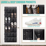 14/24/40 Grids Over The Door Shoe RackMesh Pockets Hanging Shoe Organizer For Closet Hanging Shoe Rack Holder