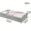 1pc/2pcs/3pcs Dustproof Under Bed Storage Box with Reinforced Handles for Comforter BlanketPillow and Toys Bedroom Accessories
