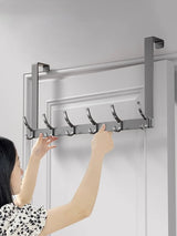 Hooks Over The Door Home Organizer Rack Clothes Coat Hat Towel Hanger Bathroom Accessories Holder Door Hang Quick Installation