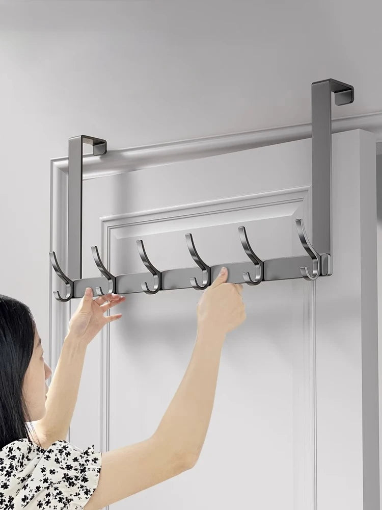Hooks Over The Door Home Organizer Rack Clothes Coat Hat Towel Hanger Bathroom Accessories Holder Door Hang Quick Installation